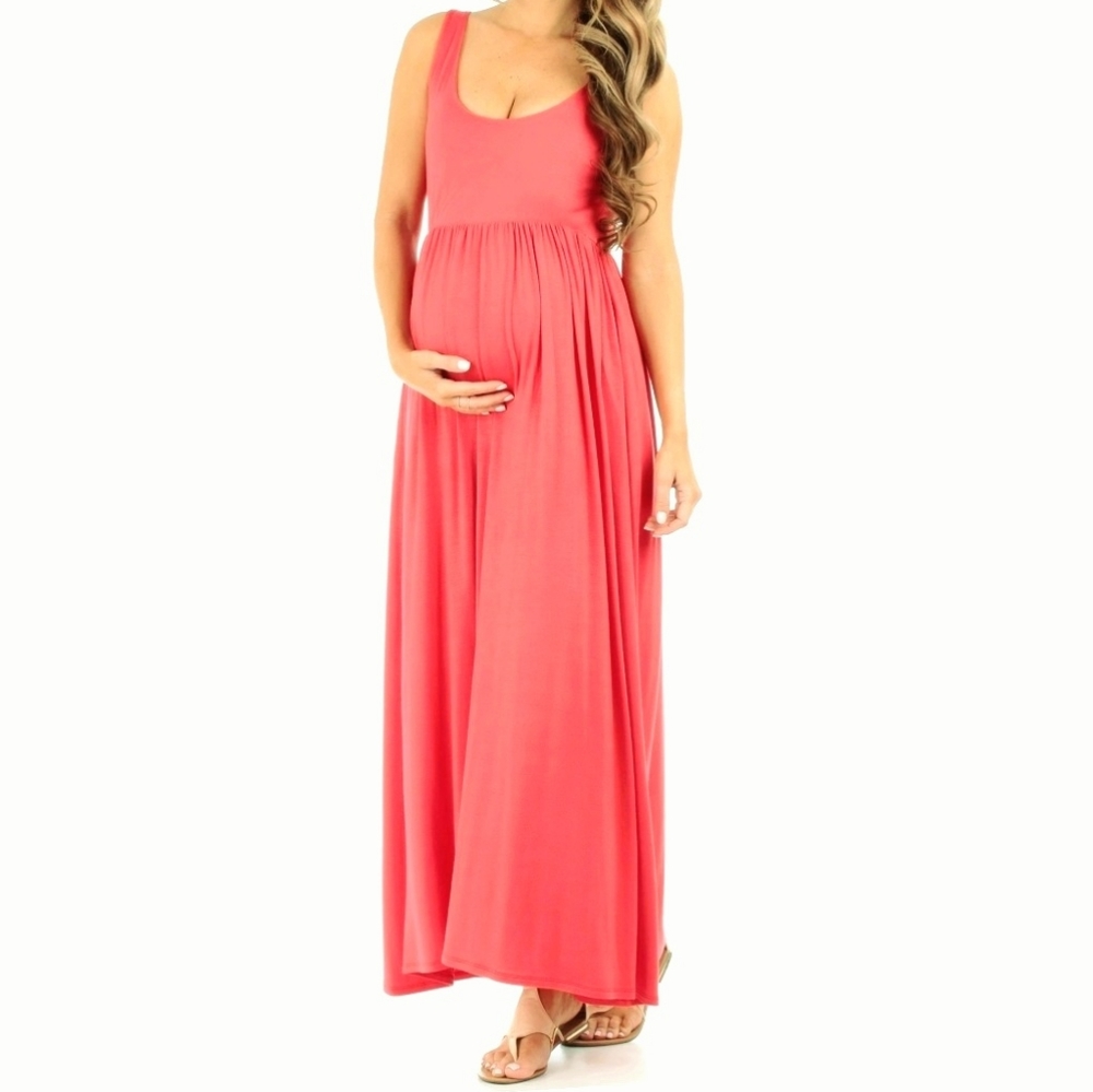Mother Bee Sleeveless Maternity Maxi Dress M